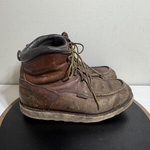Red Wing Shoes Boots Mens Size 10 Brown Leather Moc Toe Work Chukka EH ASTM